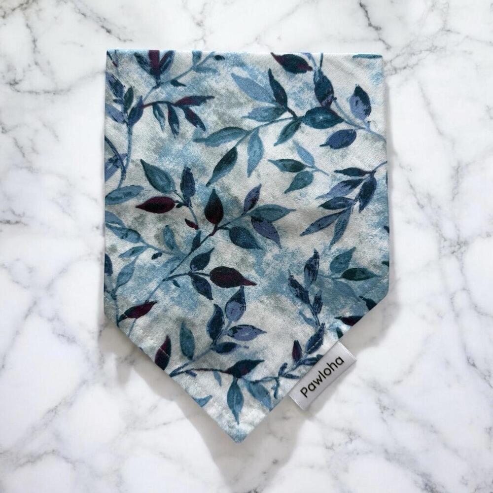 DOG Bandana - Blue Floral - Size L Large